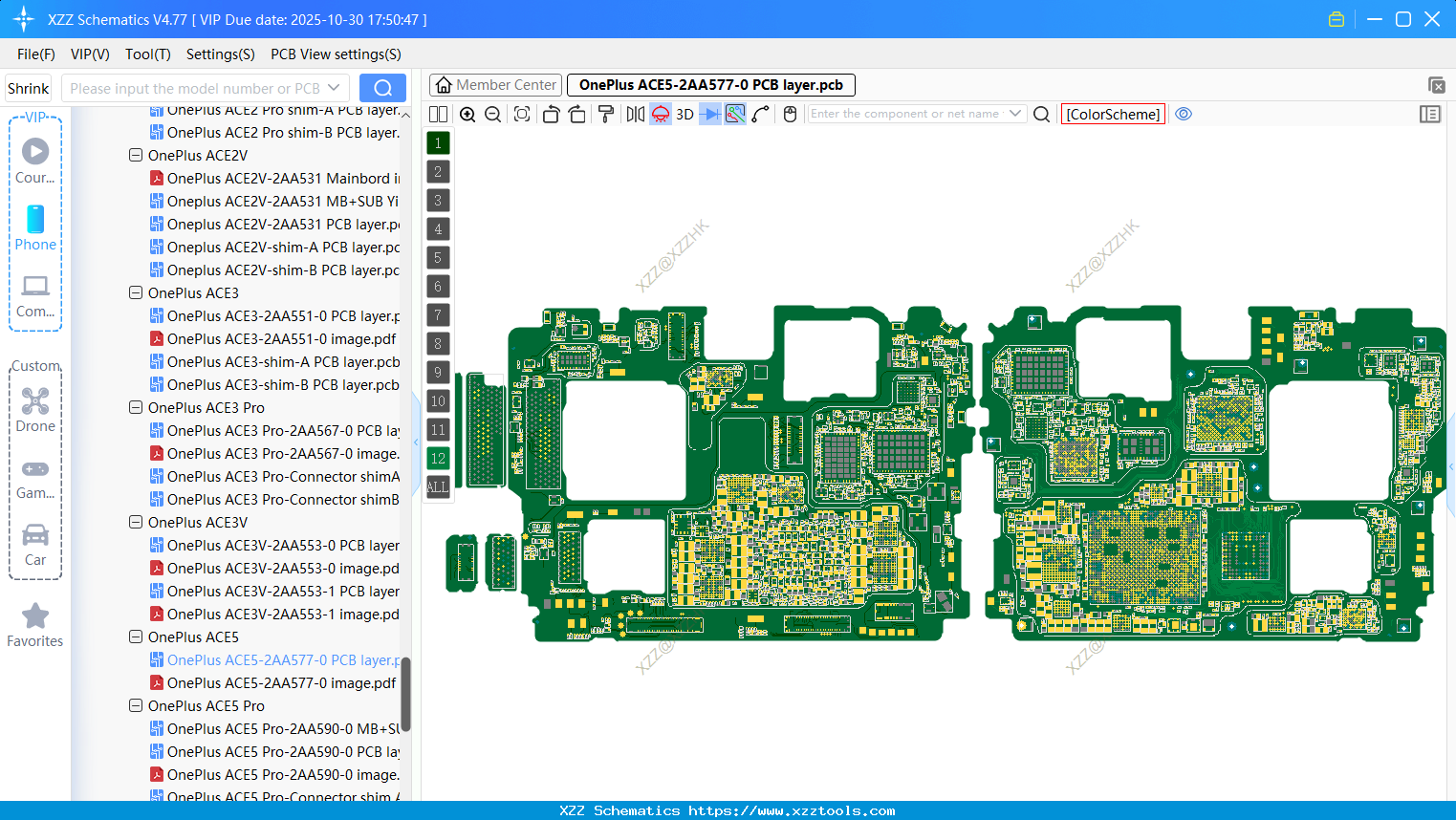 OnePlus ACE5-2AA577-0 PCB Layer